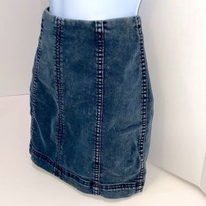 Free People Stone Washed Denim Mini Skirt Size 2